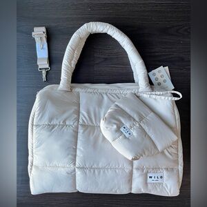 NWT Wilo The Label Clay Core Weekender Quilted Bag